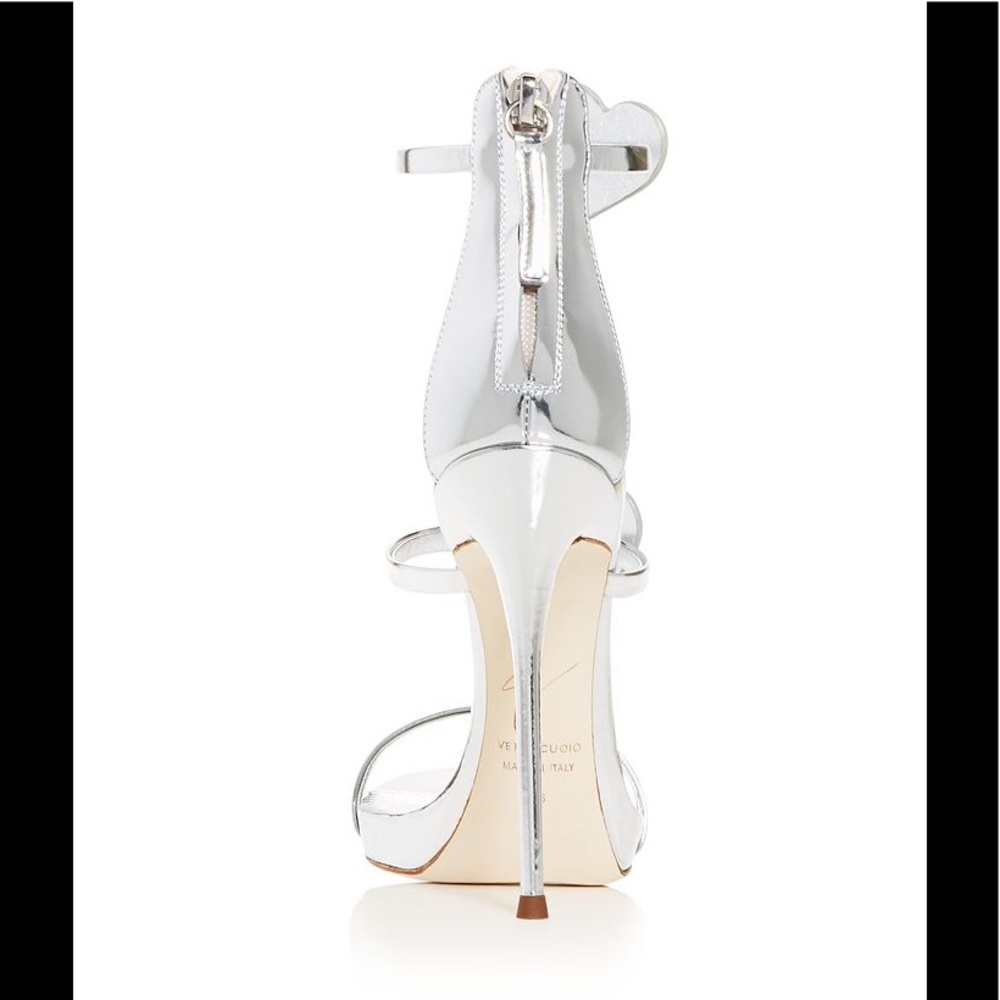 🤍giuseppe zanotti NEW Swarovski crystal silver heart heels - Picture 6 of 11